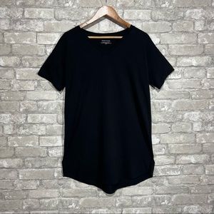 Eileen Fisher Women's XS Tshirt Dress Short Sleeve Black Classic Tee Dress Vneck